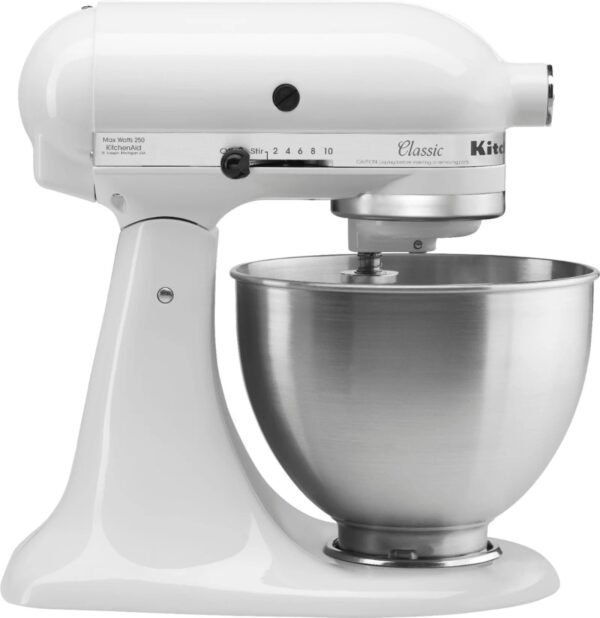 KitchenAid – Classic™ Series 4.5 Quart Tilt-Head Stand Mixer – White - Image 1