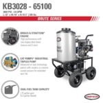 Simpson KB3028 Brute Series 3000 PSI 2.8 GPM Briggs and ; Stratton Intek 1100 CAT Pump Hot Water Pressure Washer New - Image 7