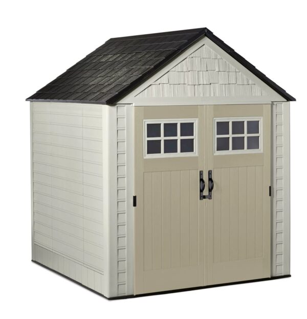 Rubbermaid 7×7 Ft Durable Weatherproof Resin Outdoor Storage Shed - Image 1