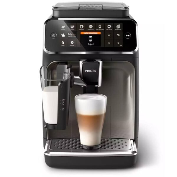 Philips 4300 LatteGo Super Automatic Espresso, Cappuccino, & Latte Macchiato Machine EP4347/94 - Image 1