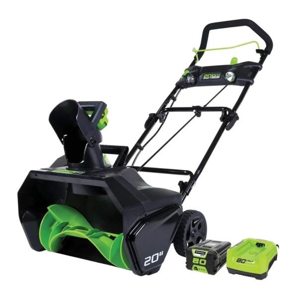 Greenworks Pro 80V 20 inch Snow Thrower with 2Ah Battery and Charger - Image 1