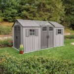 Lifetime 15′ x 8′ Rough Cut Dual-Entry Outdoor Storage Shed - Image 3